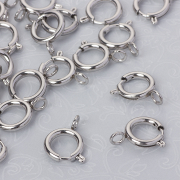 Zapięcie federing ze stali chirurgicznej w kolorze srebrnym 12mm