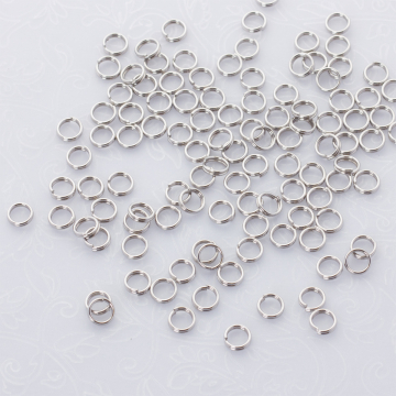 Kółeczka sprężynki ze stali chirurgicznej w kolorze srebrnym 5mm