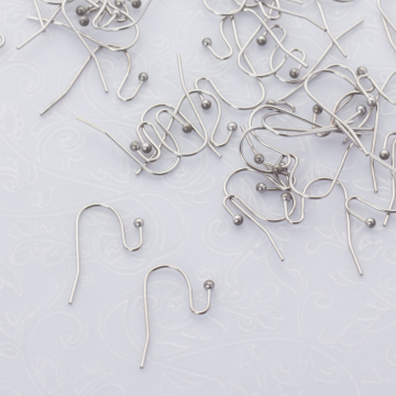 Bigle z lutowaną kulką ze stali chirurgicznej w kolorze srebrnym 21mm