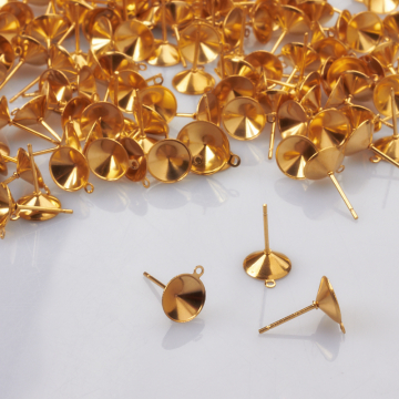 Sztyfty do rivoli z podwieszeniem ze stali chirurgicznej w kolorze złotym 8mm