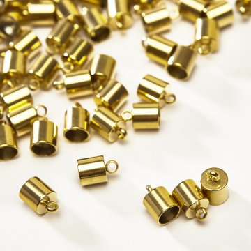 Końcówki ze stali chirurgicznej pozłacane 6mm