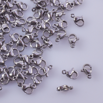 Karabińczyk ze stali chirurgicznej w kolorze srebrnym 9mm