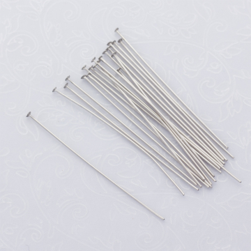 Szpilki z płaską główką ze stali chirurgicznej w kolorze srebrnym 50x0,7mm