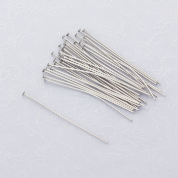 Szpilki z płaską główką ze stali chirurgicznej w kolorze srebrnym 40x0,7mm