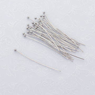 Szpilki z lutowaną główką ze stali chirurgicznej w kolorze srebrnym 40x0,7mm