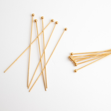 Szpilki z lutowaną główką ze stali chirurgicznej w kolorze złotym 50x0,7mm