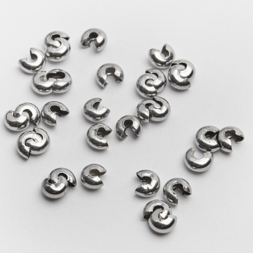 Crimp cover ze stali chirurgicznej w kolorze srebrnym 5mm