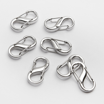 Zapięcie ozobobne ósemka ze stali chirurgicznej w kolorze srebrnym 20mm