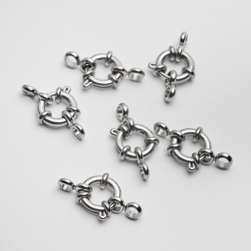 Zapiecie ozdobne federing ze stali chirurgicznej w kolorze srebrnym 10mm