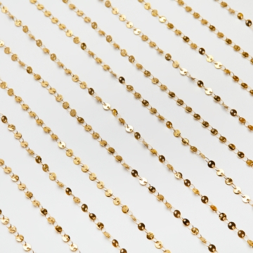 Łańcuszek kółka pełne ze stali chirurgicznej w kolorze złotym 4mm