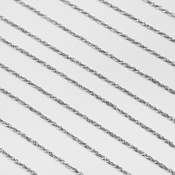 Łańcuszek owale skręcane ze stali chirurgicznej w kolorze srebrnym 2,2mm