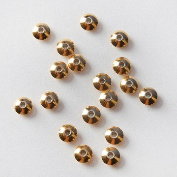 Przekładka ze stali chirurgicznej dysk w kolorze złotym 6mm