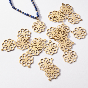 Zawieszka pozłacana ze stali chirurgicznej atom 19,7mm