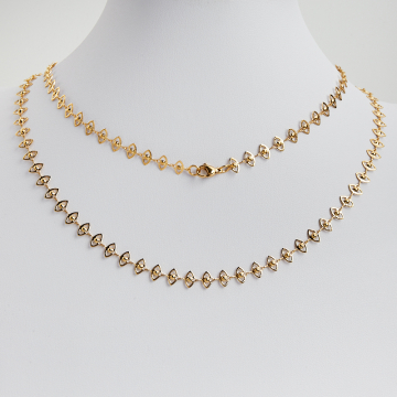 Łańcuszek ze stali chirurgicznej oko proroka w kolorze złotym 50cm