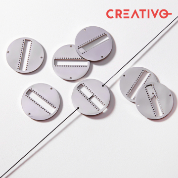 Baza do beadingu łącznik kółko ze stali chirurgicznej w kolorze srebrnym 18,3mm