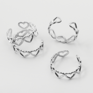 Pierścionek ze stali chirurgicznej regulowany serca 20mm
