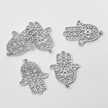 Zawieszka ze stali chirurgicznej ręka fatimy do naszyjników 33x26mm