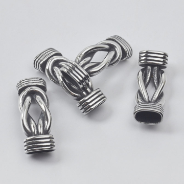 Łącznik zestali chirurgicznej do męskich bransoletek w kolorze srebrnym 43x15mm