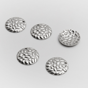 Zawieszka ze stali chirurgicznej kółko ozdobne w kolorze srebrnym 16mm