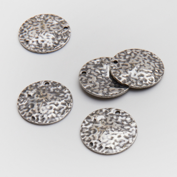 Zawieszka ze stali chirurgicznej kółko wypukłe w kolorze srebrnym 20mm