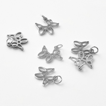 Zawieszka ze stali chirurgicznej piesek z balonów w kolorze srebrnym 11mm