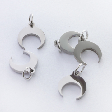 Zawieszka ze stali chirurgicznej róg obfitości kolor srebrny 8,5mm