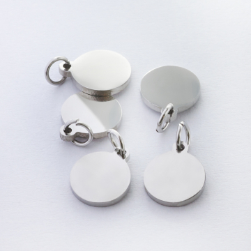 Zawieszka ze stali chirurgicznej kółko kolor w kolorze srebrnym 8mm