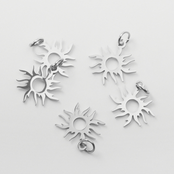 Zawieszka ze stali chirurgicznej słoneczko wycięte 13mm