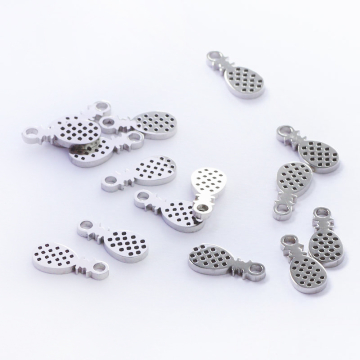 Zawieszka ze stali chirurgicznej ananas w kolorze srebrnym 10mm