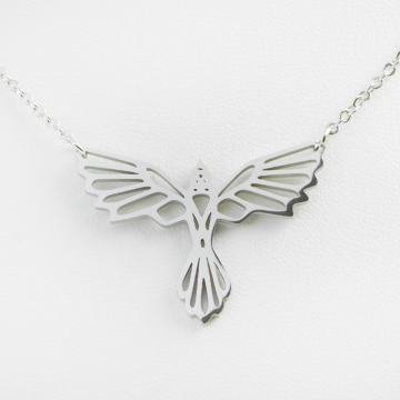 Naszyjnik ze stali chirurgicznej  orzeł w kolorze srebrnym 47cm