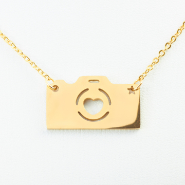 Naszyjnik ze stali chirurgicznej aparat w kolorze złotym 48cm