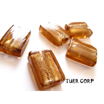 Szkło weneckie prostokąt brązowy 12x18mm