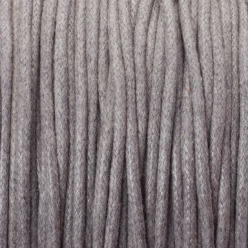 Sznurek bawełniany woskowany szary 2mm
