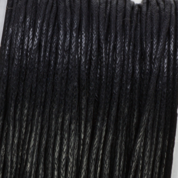 Sznurek bawełniany woskowany czarny 1mm