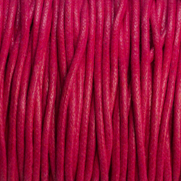 Sznurek bawełniany woskowany fuksja 2mm