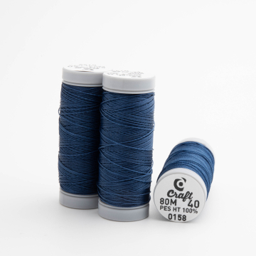 Nić craft do beadingu nr 40 navy blue