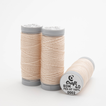 Nić craft do beadingu nr 40 ivory