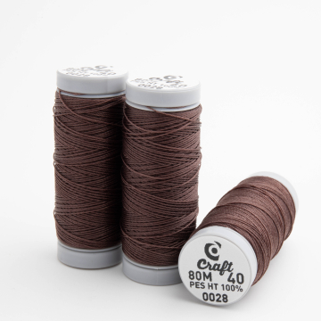 Nić craft do beadingu nr 40 brown