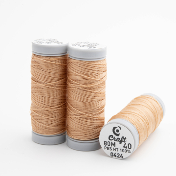 Nić craft do beadingu nr 40 gold beige