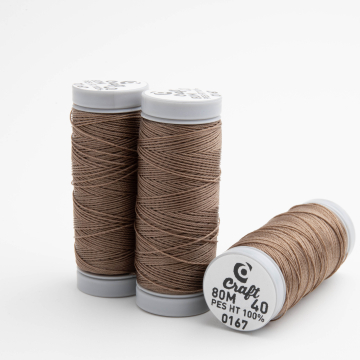 Nić craft do beadingu nr 40 khaki