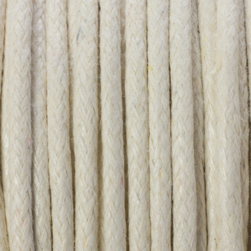 Sznurek bawełniany woskowany biały  2mm