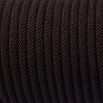 Sznurek pleciony 5mm gorzka czekolada