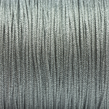 Sznurek pleciony srebrny 1mm