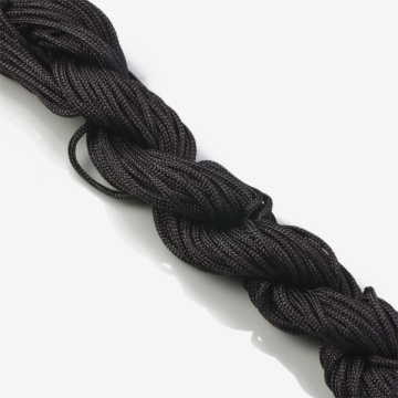 Sznurek do makramy czarny 1,2 mm