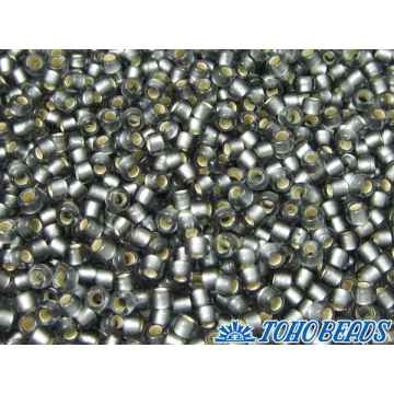 Koraliki TOHO Round 8/0 Silver-Lined Frosted Gray