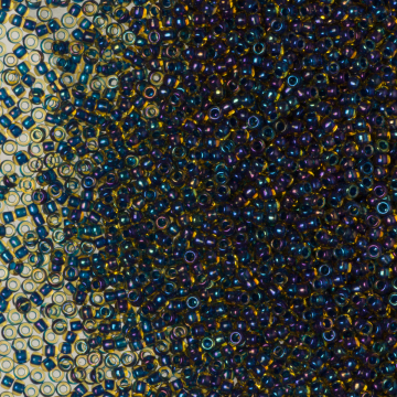 Koraliki TOHO Round 15/0 Inside-Color Rainbow Lt Yellow/Capri Lined