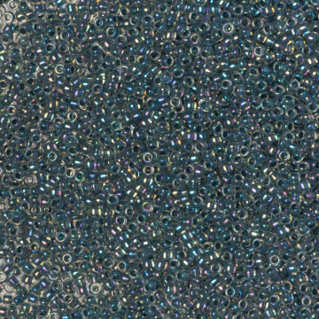 Koraliki TOHO Round 15/0 Inside-Color Rainbow Crystal/Montana Blue Lined