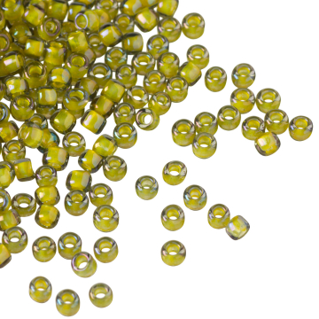 Koraliki TOHO Round 8/0 Inside-Color Luster Black Diamond/Opaque Yellow Lined