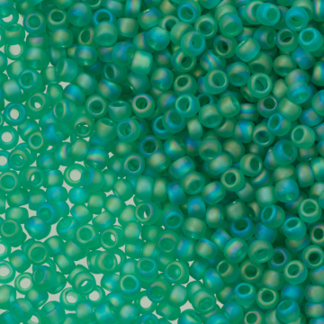 Koraliki TOHO Round 8/0 Trans-Rainbow-Frosted Dark Peridot