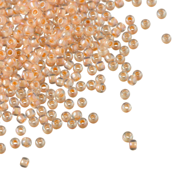 Koraliki TOHO Round 11/0 Inside-Color Rainbow Crystal/Apricot Lined